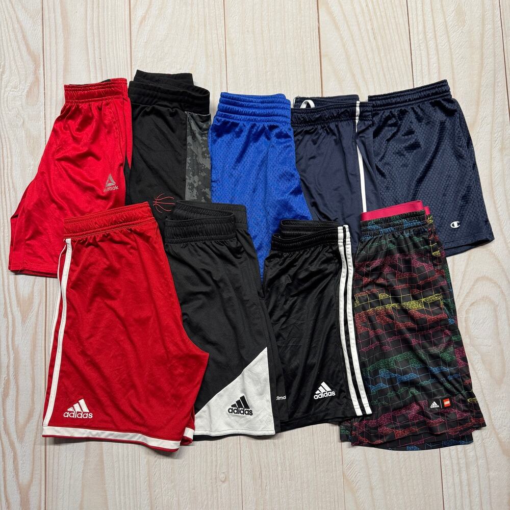 Lot Of 9 Boys Under Armour Adidas Youth Small Athletic Shorts Soccer Training